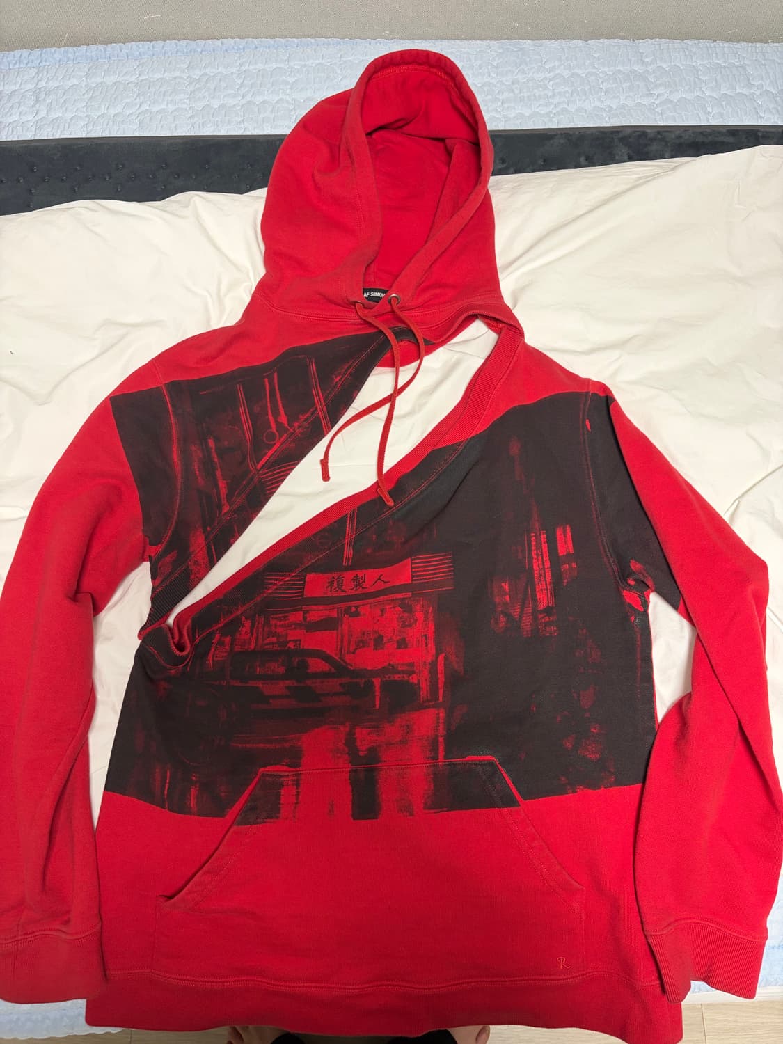 라프 시몬스 차이나타운 컷 아웃 후드 M 상품이미지3