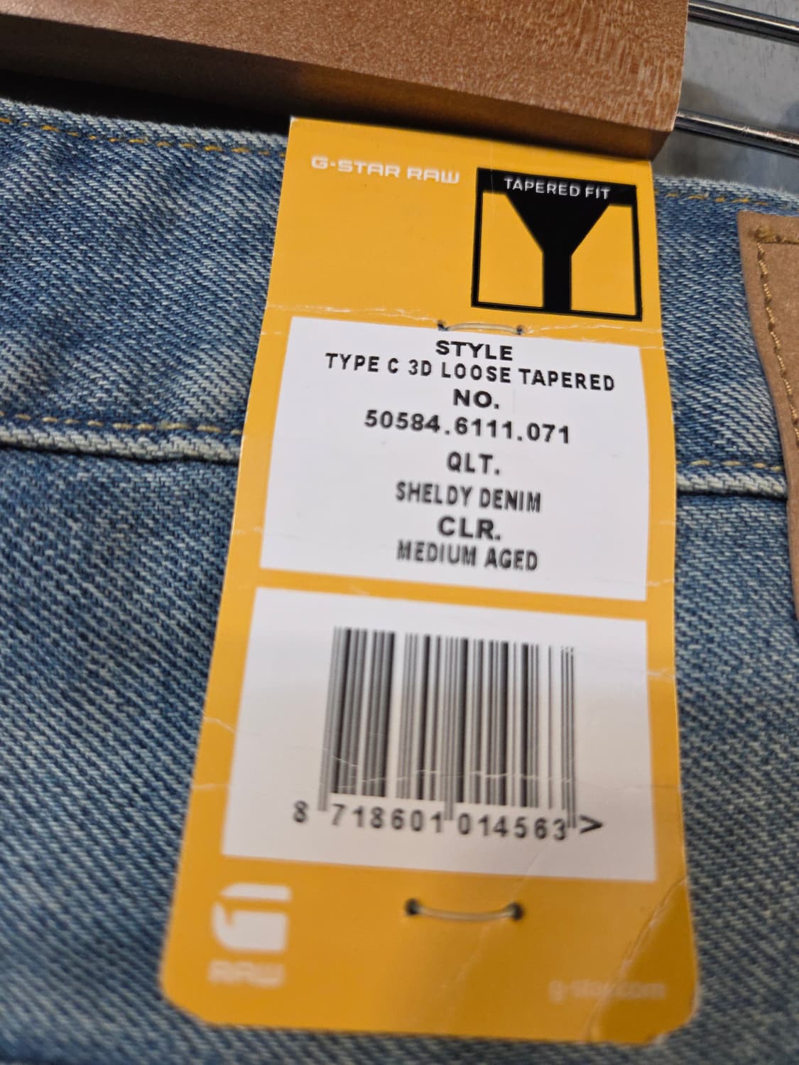 G-STAR RAW TYPE 3D블루 데님 워싱 청바지(W33/L32) 상품이미지6