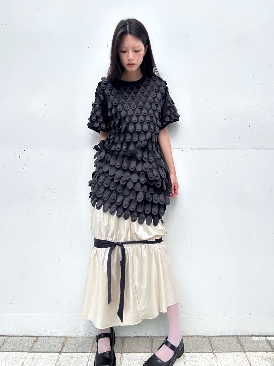 Drop mesh top & ops / black 상품이미지1