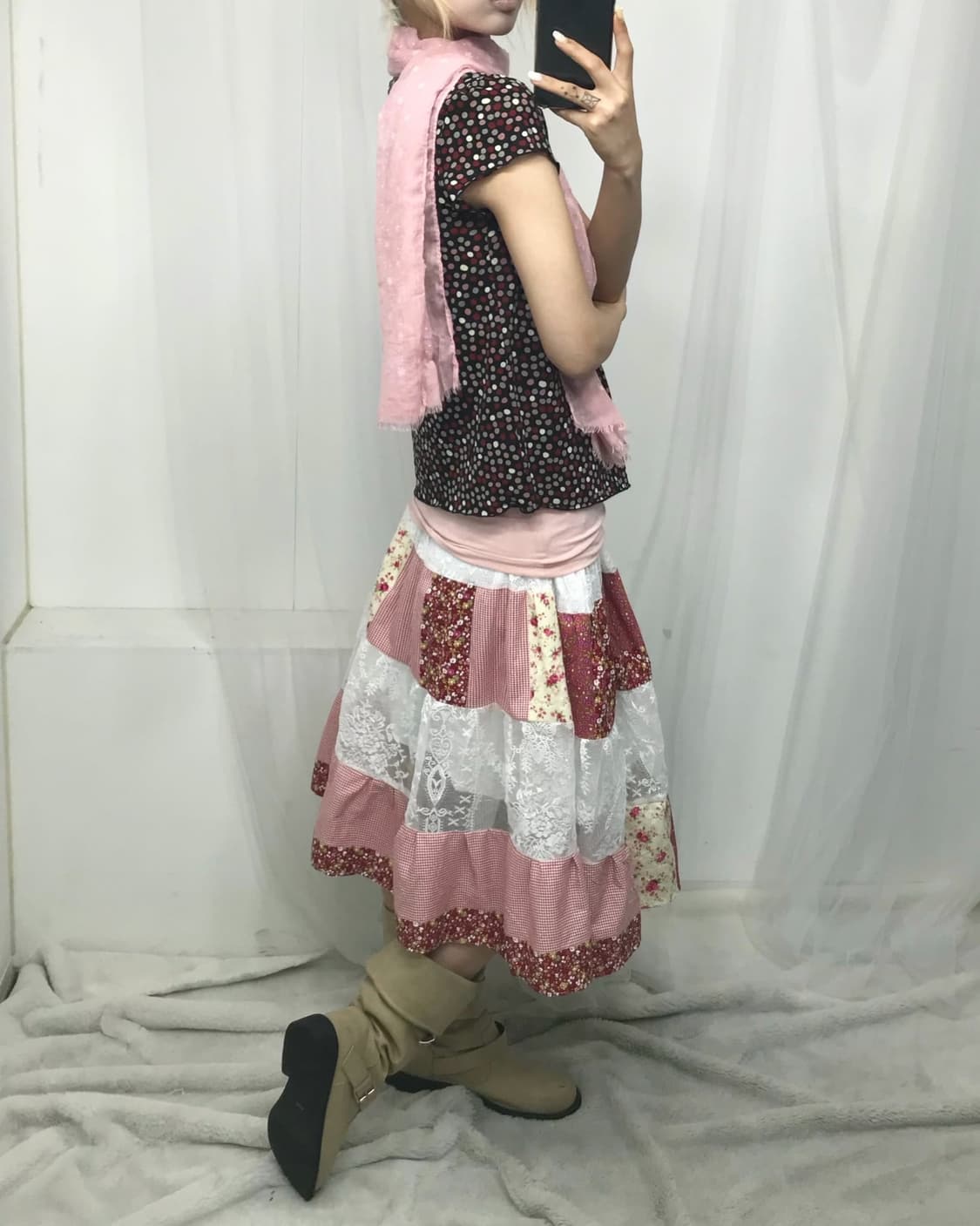 𝜗𝜚애플 패치워크 하구미 코디 set  상품이미지3