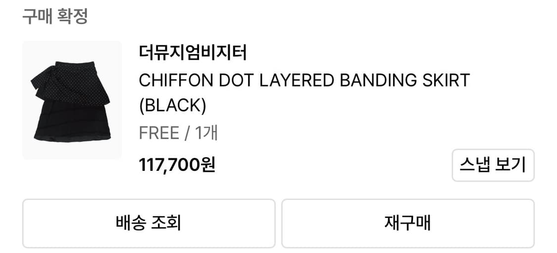 더뮤지엄비지터 CHIFFON DOT LAYERED BANDING SKIR 상품이미지2