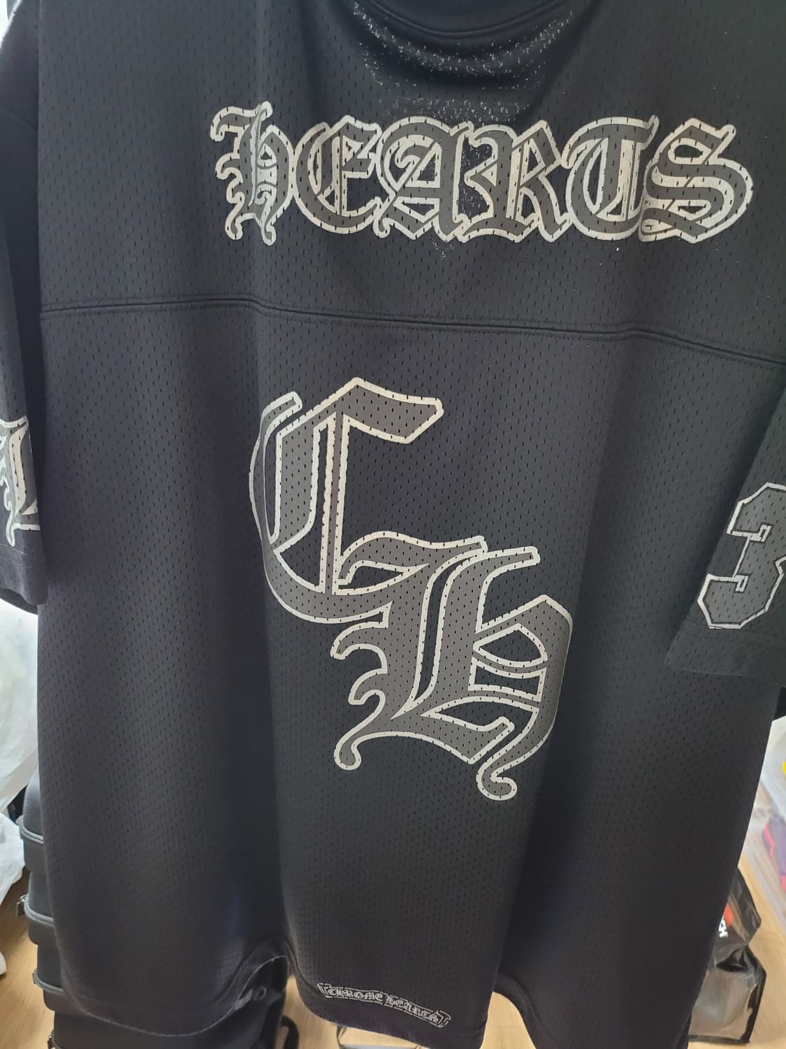 [L]크롬하츠 블랙 매쉬 져지 반팔 상품이미지4