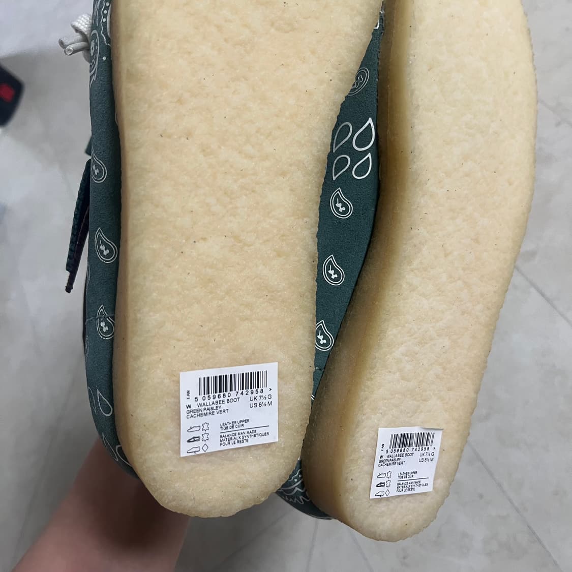 [새상품]클락스 왈라비 부츠 그린 페이즐리 265 270 280 285 상품이미지7