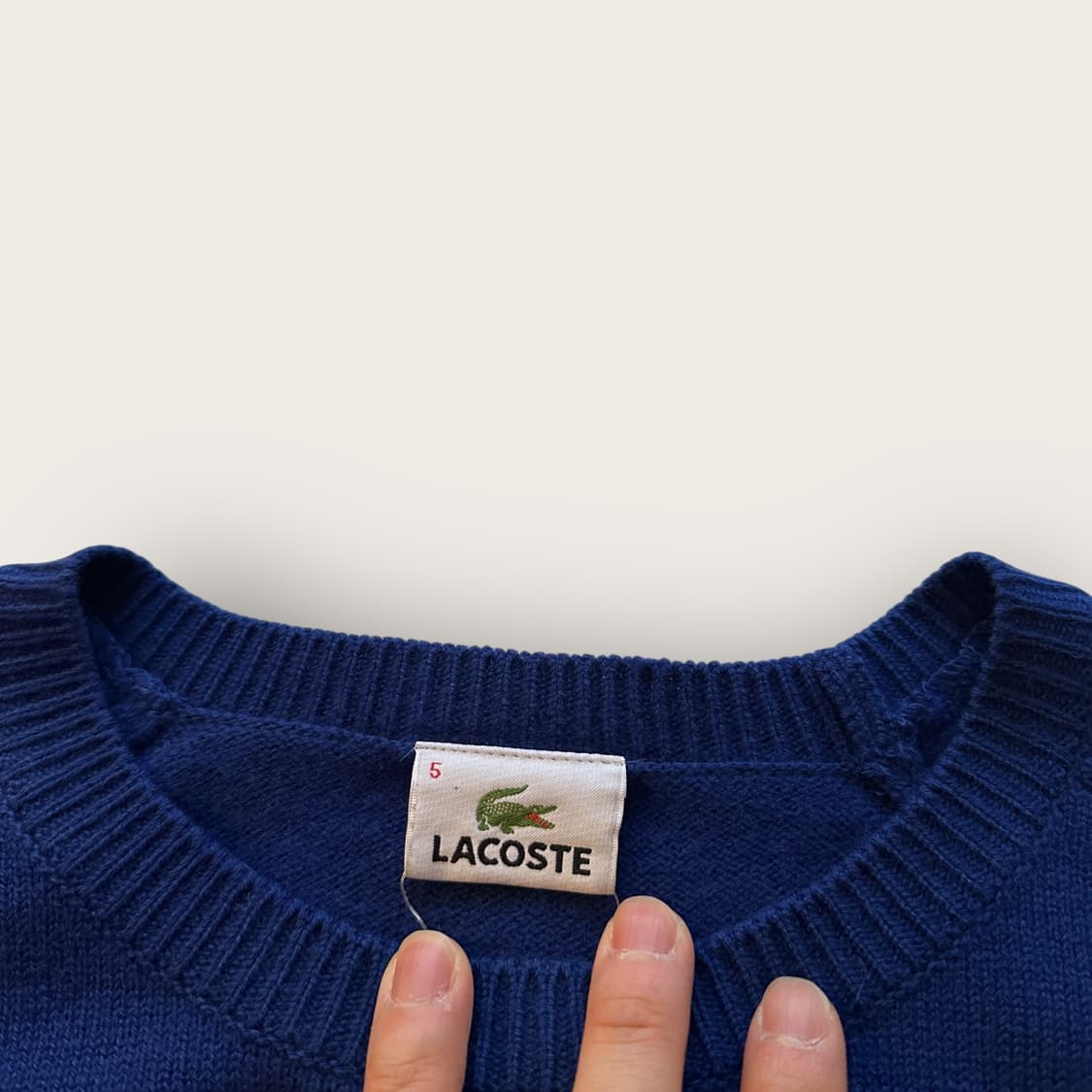 라코스테 코발트블루 빅로고 니트 상품이미지3