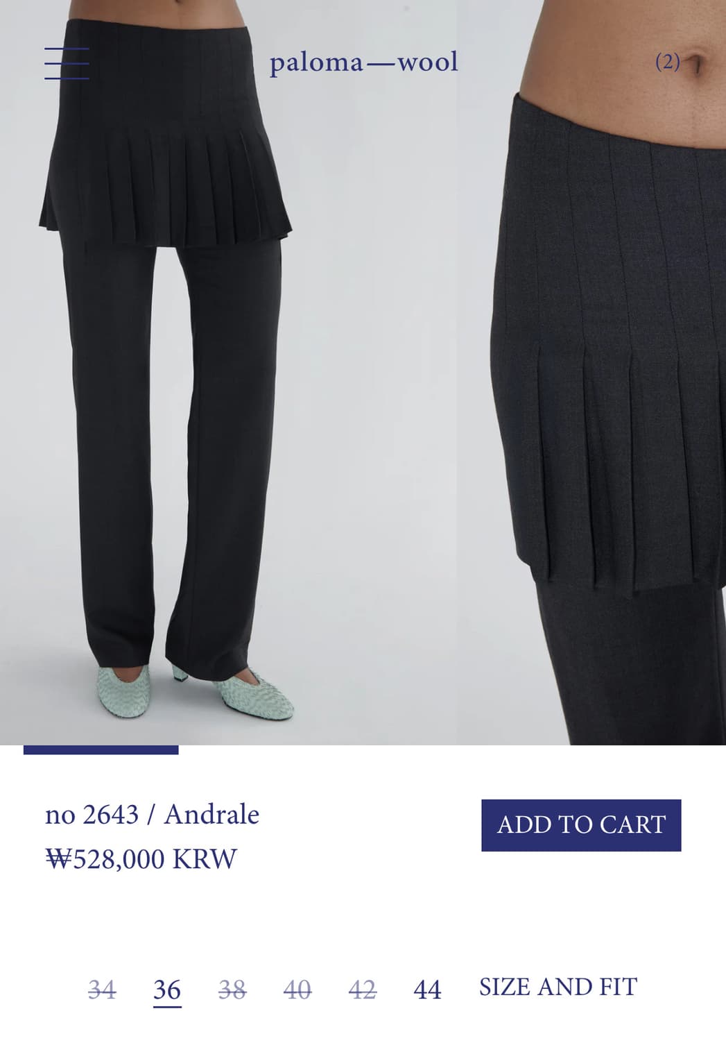 [36,38]팔로마울 Andrale 스커트 팬츠 상품이미지8