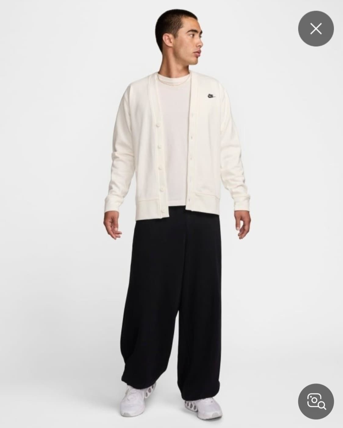 나이키 클럽 페어웨이 가디건 브이넥 니트 화이트 M 상품이미지2