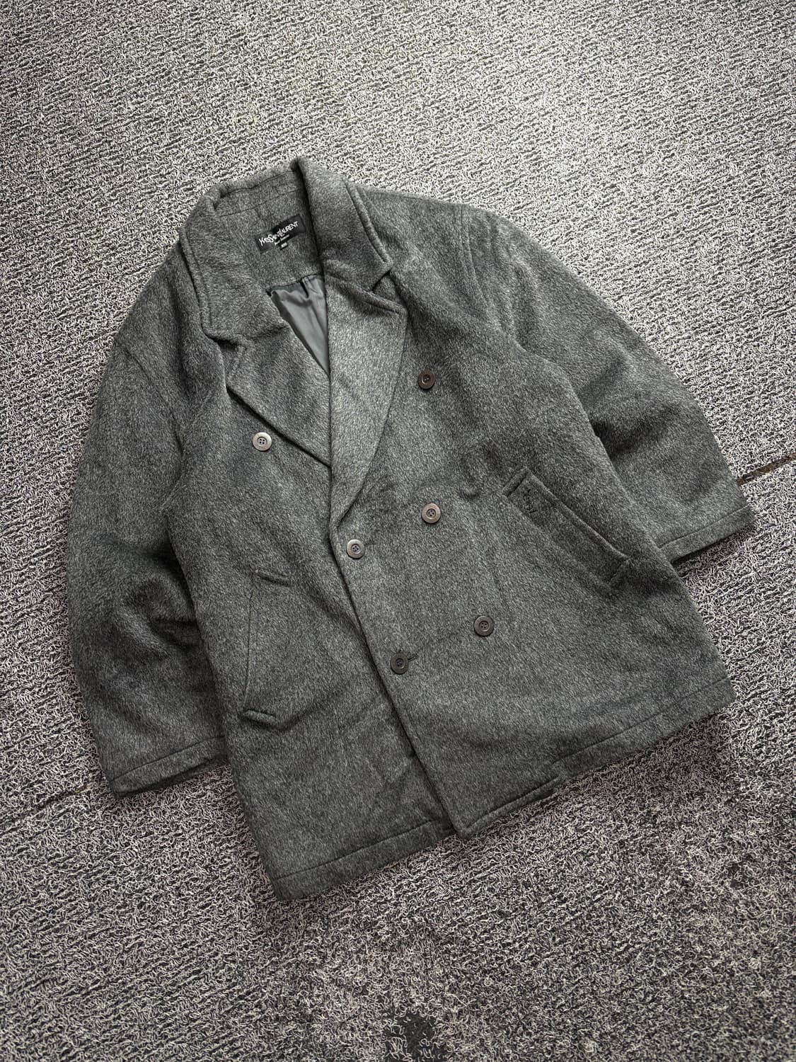 90s YSL 입생로랑 아카이브 모헤어 더블 코트 2856 상품이미지1