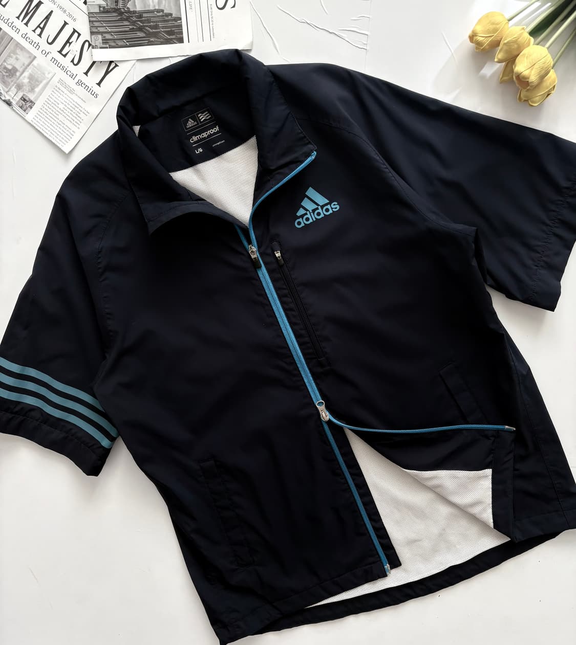 adidas 아디다스 일본판 Y2K 반팔 바람막이 상품이미지3