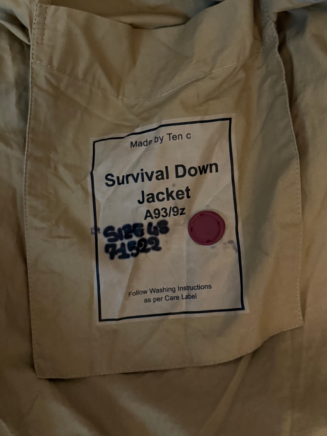 텐씨 서바이벌 다운자켓 그레이 48사이즈 상품이미지2