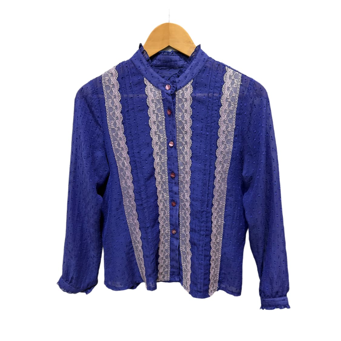 빈티지 레이스 블루퍼플 블라우스 상품이미지6