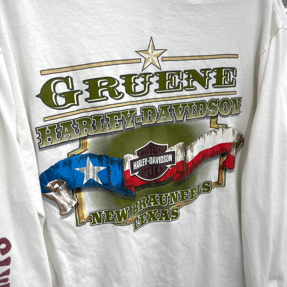 할리데이비슨 미국 성조기 롱슬리브 화이트 긴팔 티셔츠 상품이미지5