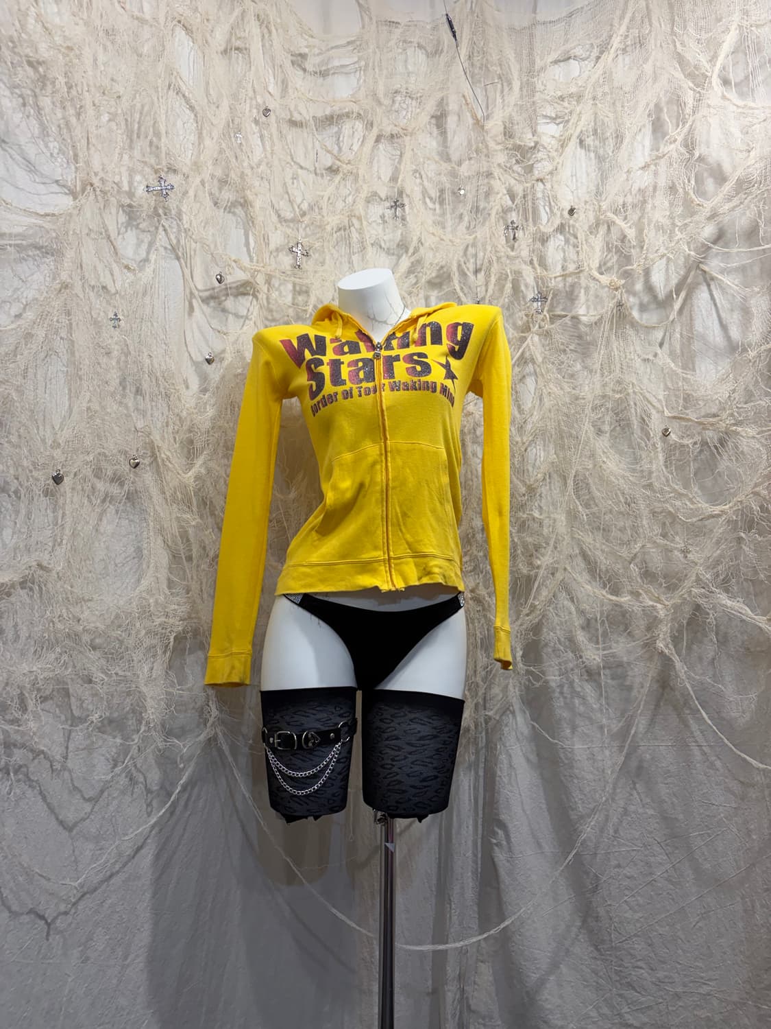 Lolita yello Glitter hoodie zip up 상품이미지3