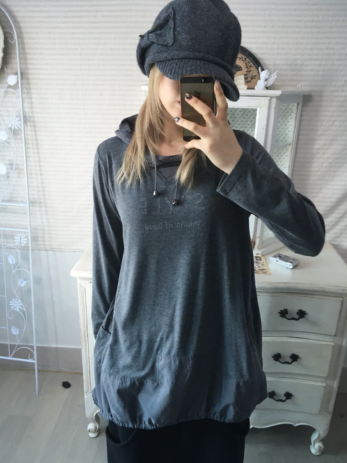 일본빈티지 차콜 Y2K 포켓 롱 슬리브 상품이미지1