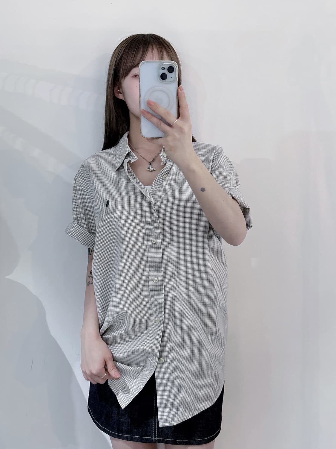 폴로랄프로렌 그레이포니 체크 반팔 셔츠 상품이미지2