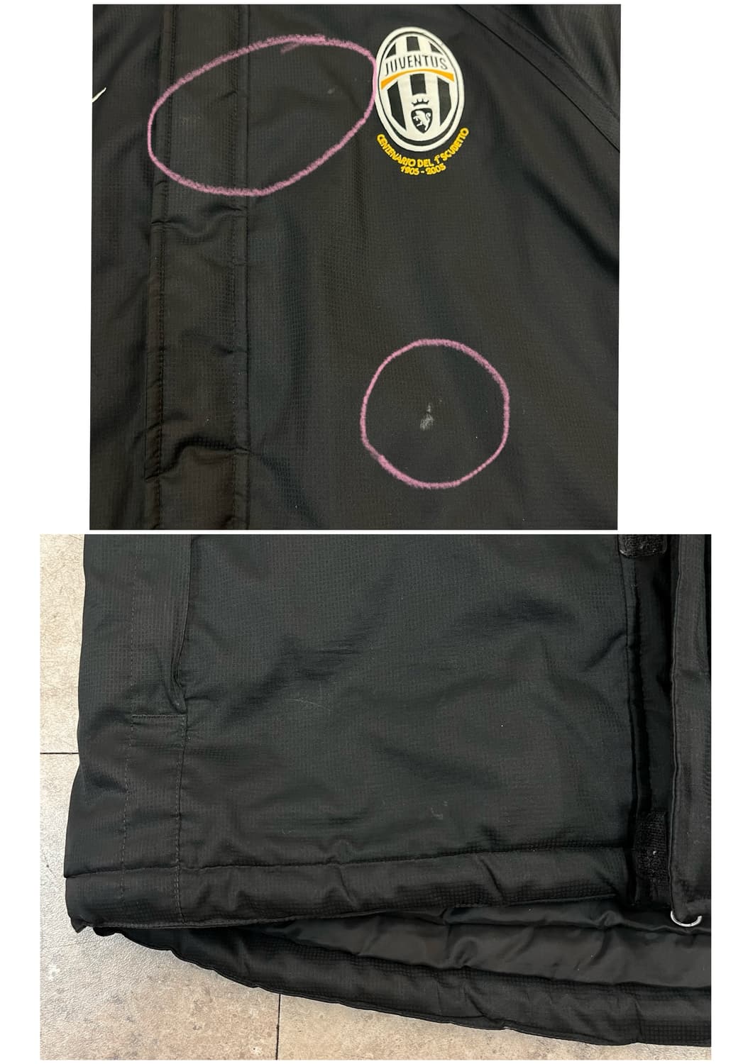 나이키 유벤투스 패딩 자켓 블랙 S 95 #csz2976 상품이미지5