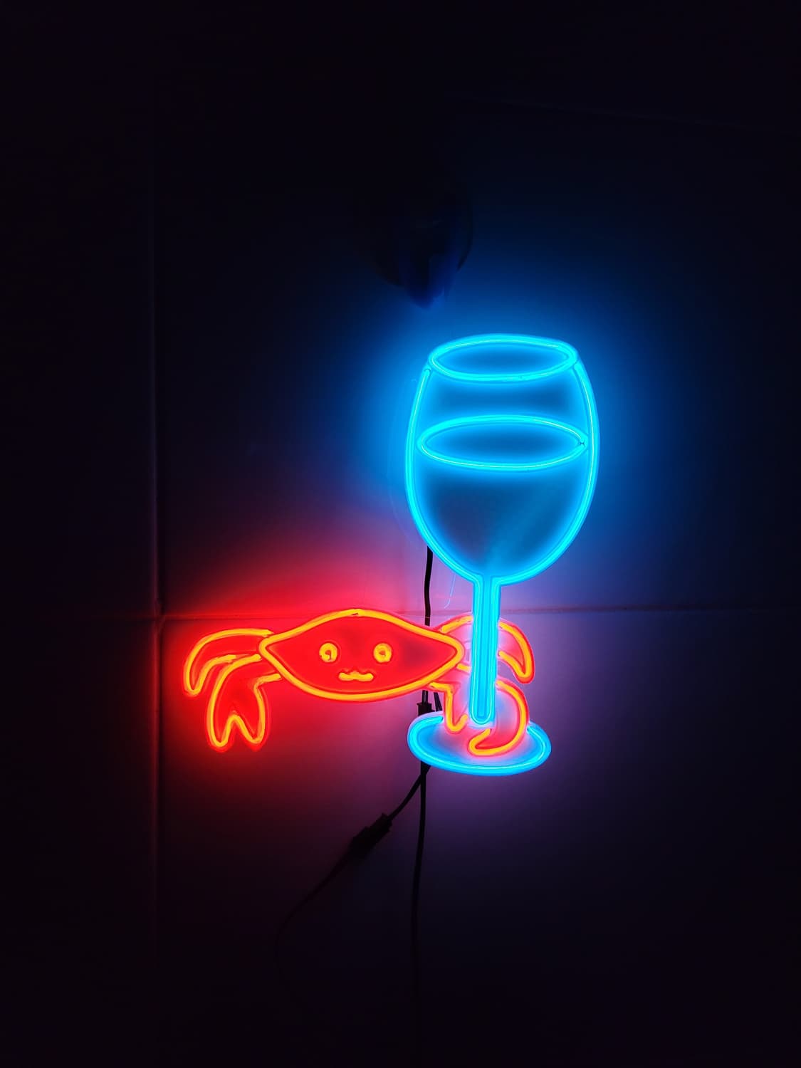 크랩 와인 네온사인 led 램프 무드등 상품이미지2