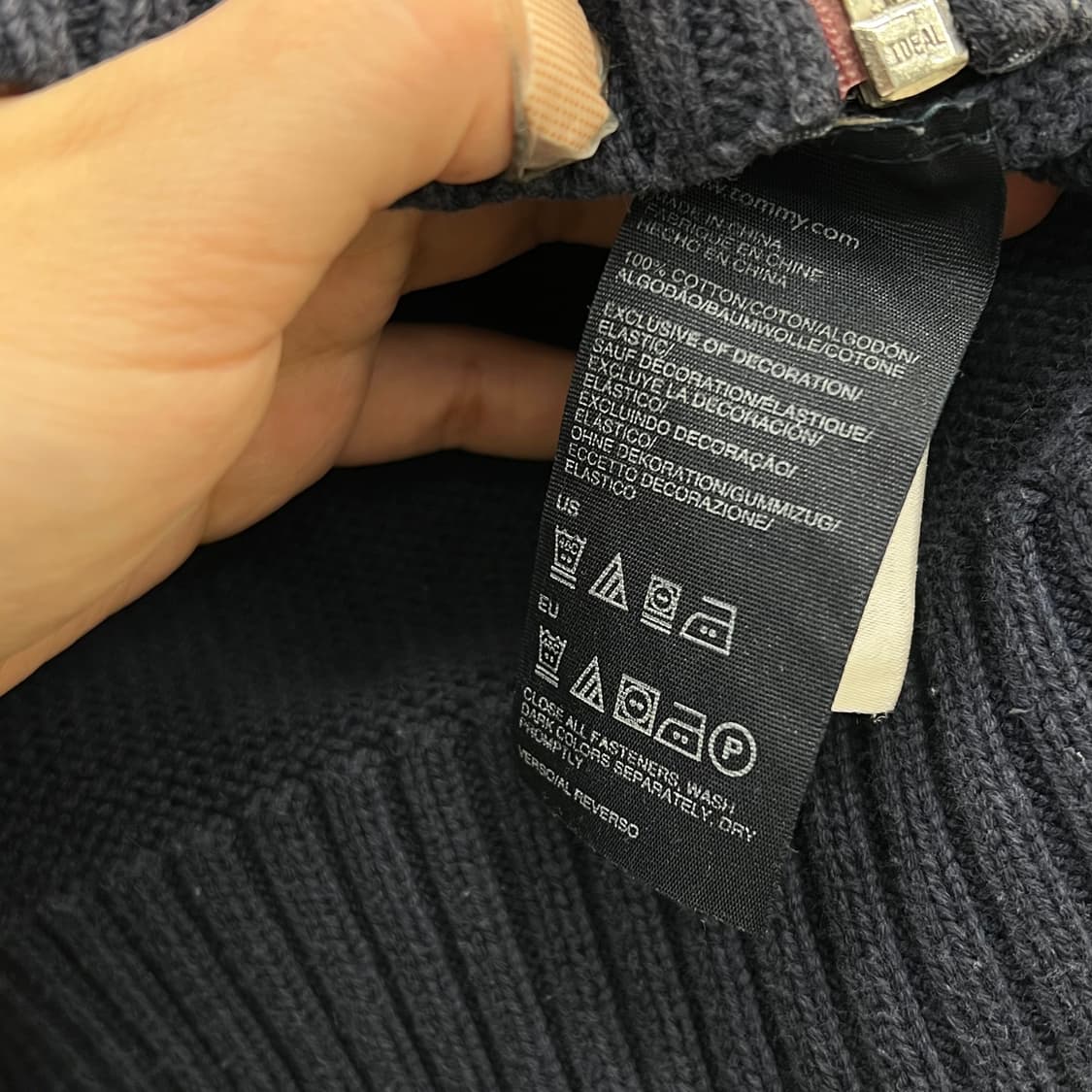 타미힐피거 자수 패치 니트 집업 r2589 상품이미지6