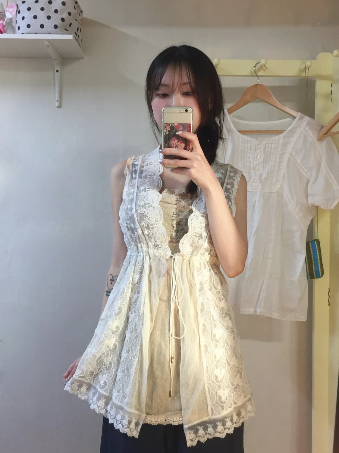 레이어드 레이스 조끼 나시 상품이미지3