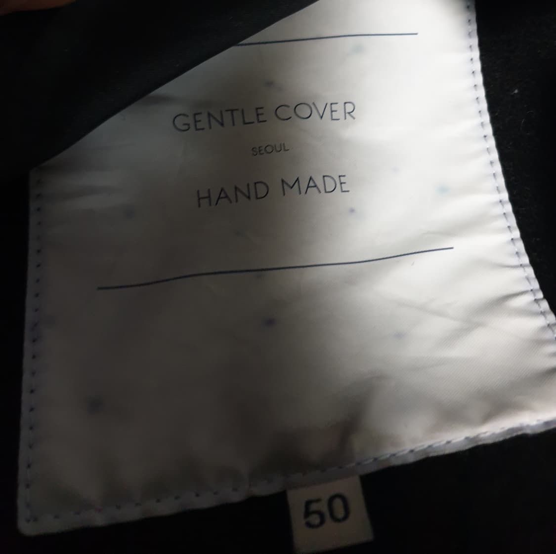 젠틀x커버 핸드메이드 피크트라펠 울 더블버튼 롱코트 (L) 상품이미지5