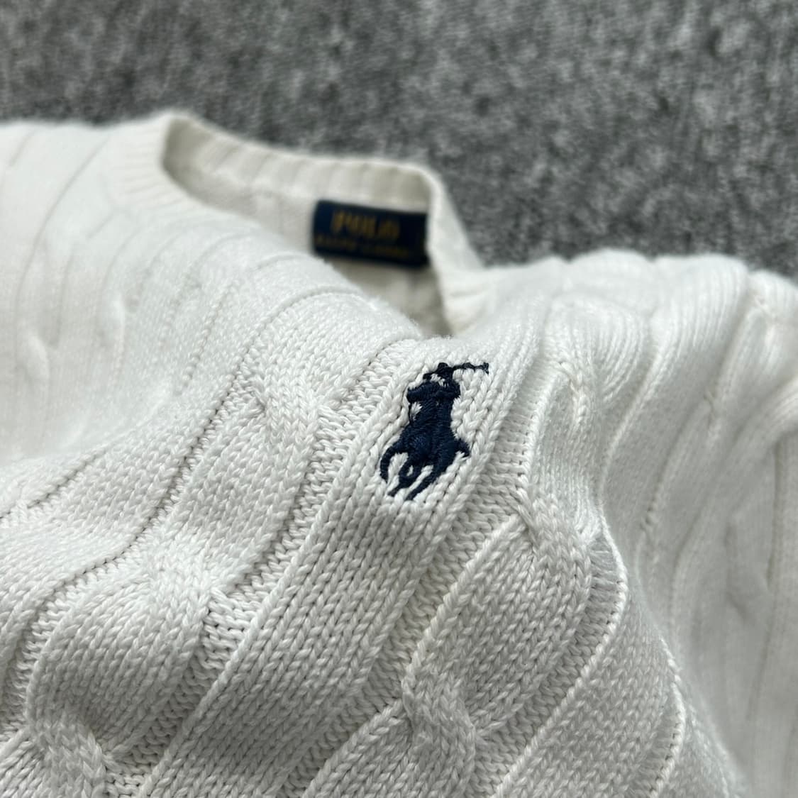 폴로 랄프로렌 화이트 케이블 니트  상품이미지3