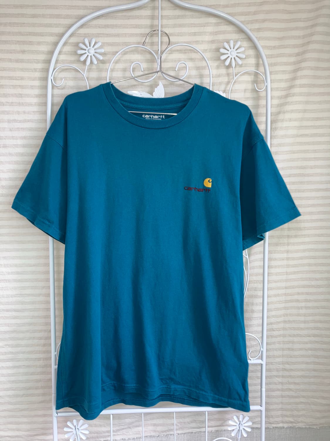 빈티지 블루 칼하트 반팔 티셔츠 y2k 스트릿 갸루 펑키495 상품이미지1