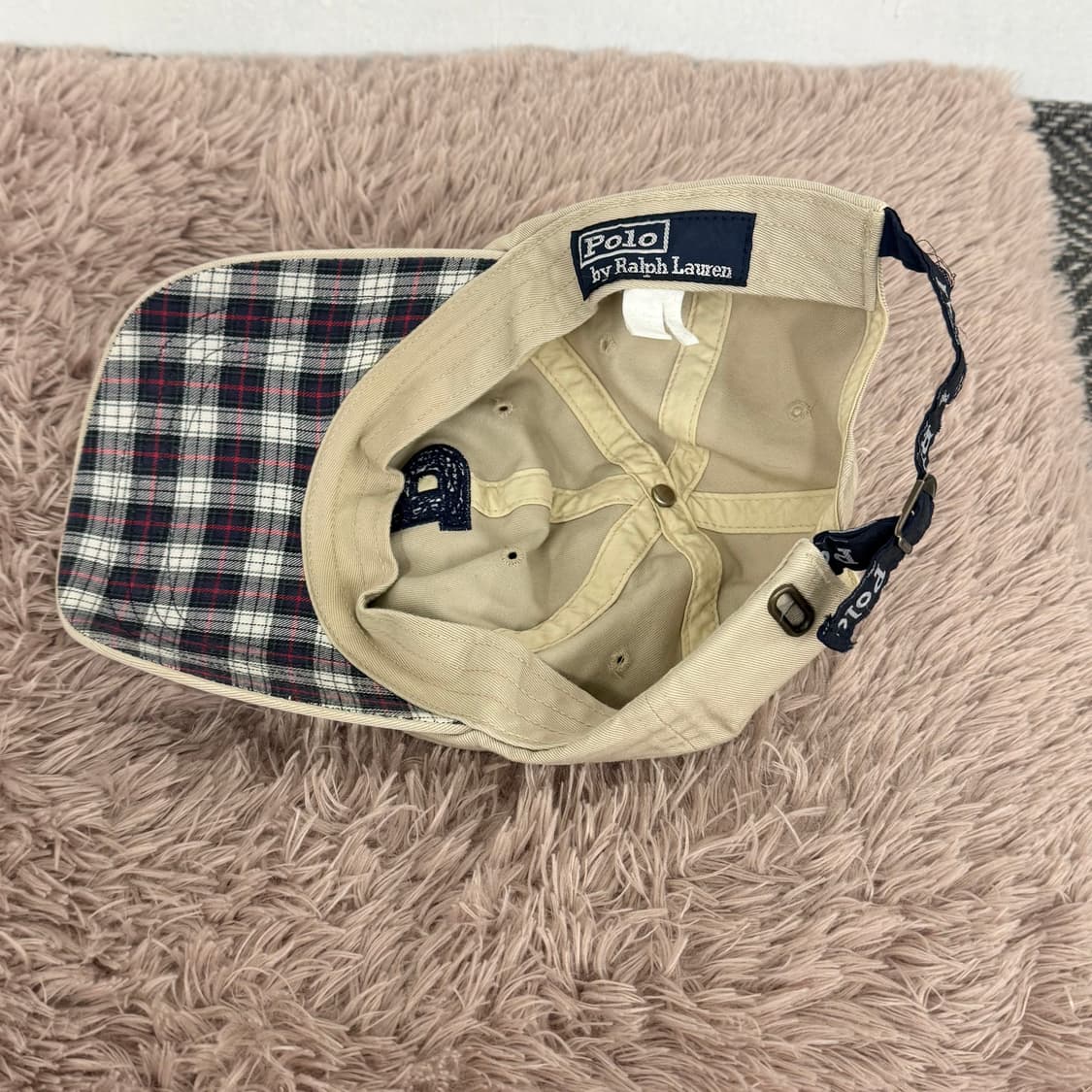 폴로랄프로렌 P로고 포인트 베이지 볼캡 상품이미지5