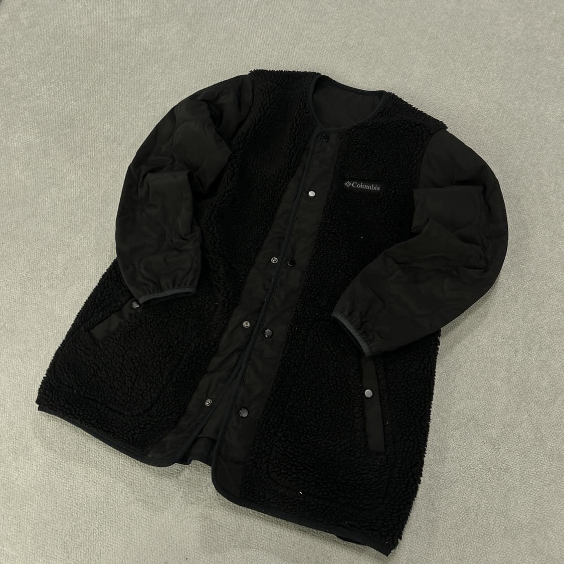 컬럼비아 블랙 양면 리버시블 퀄팅 자켓 m 상품이미지4