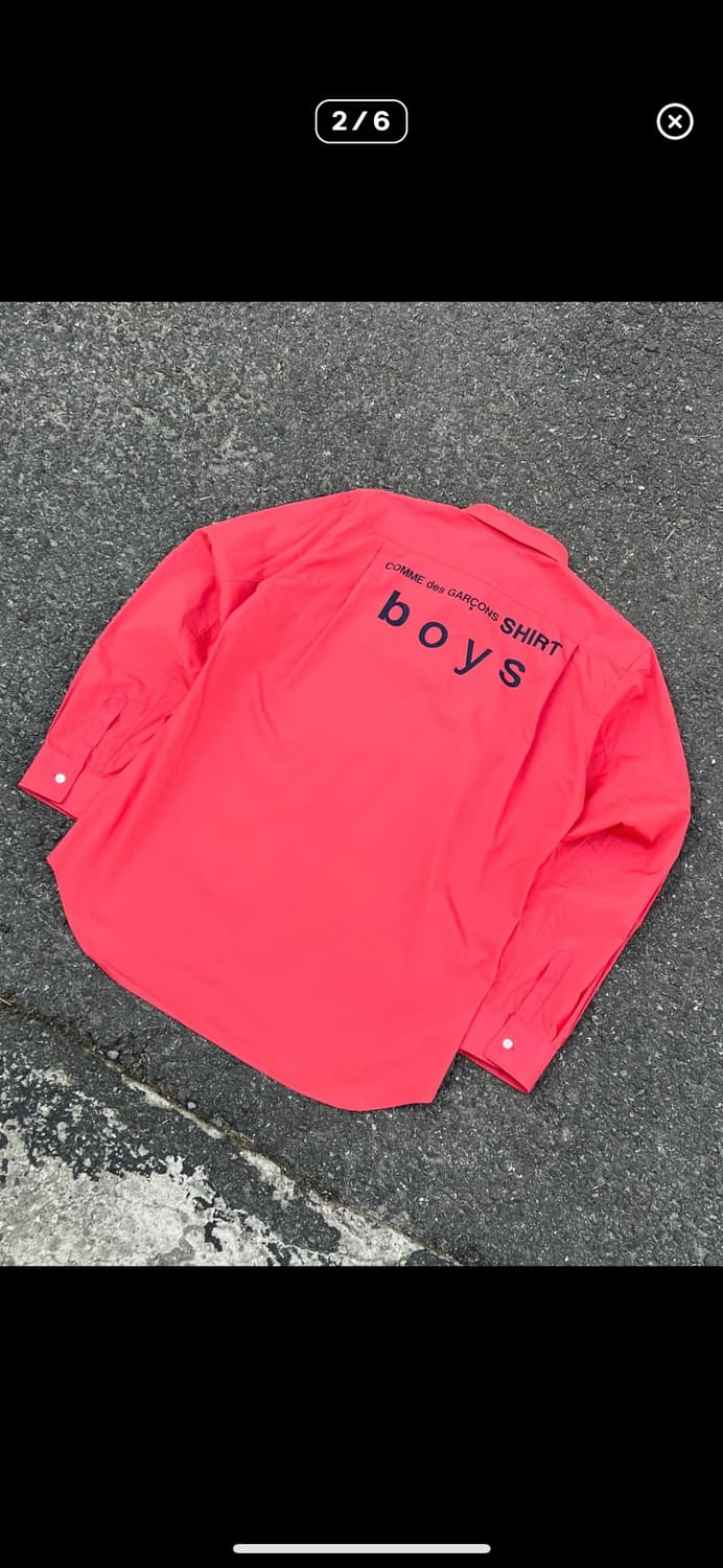 comme des garcons boys shirts back logo 상품이미지2