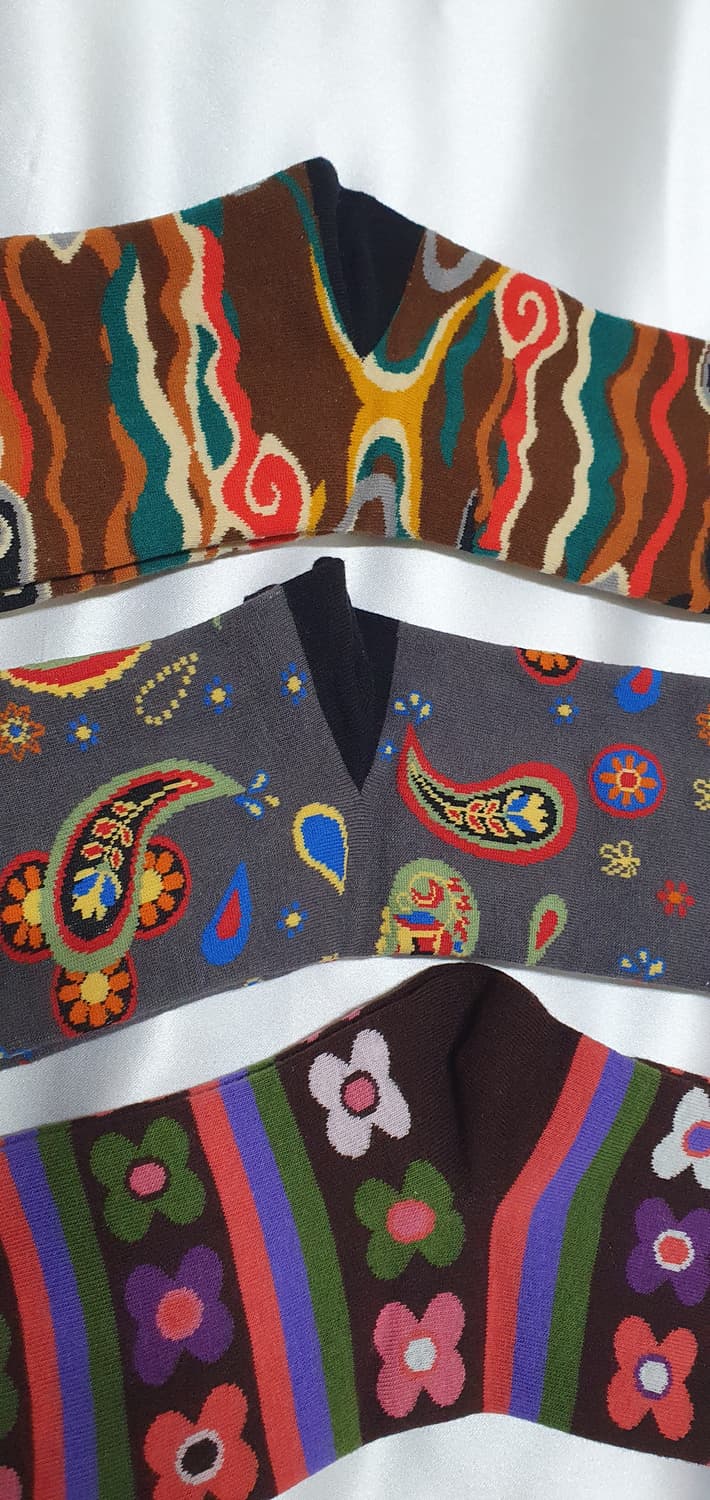 물결 꽃 깃털 CONNISTINE MUSEUM 코니스틴 뮤지엄 양말 상품이미지3