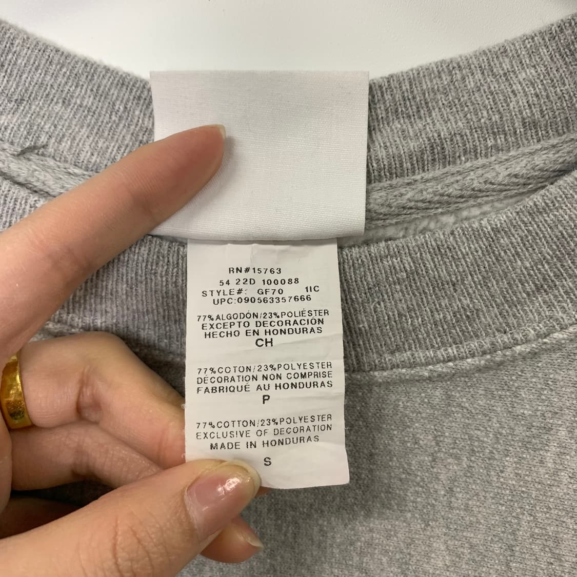 챔피온 리버스위브 그레이 맨투맨 상품이미지5