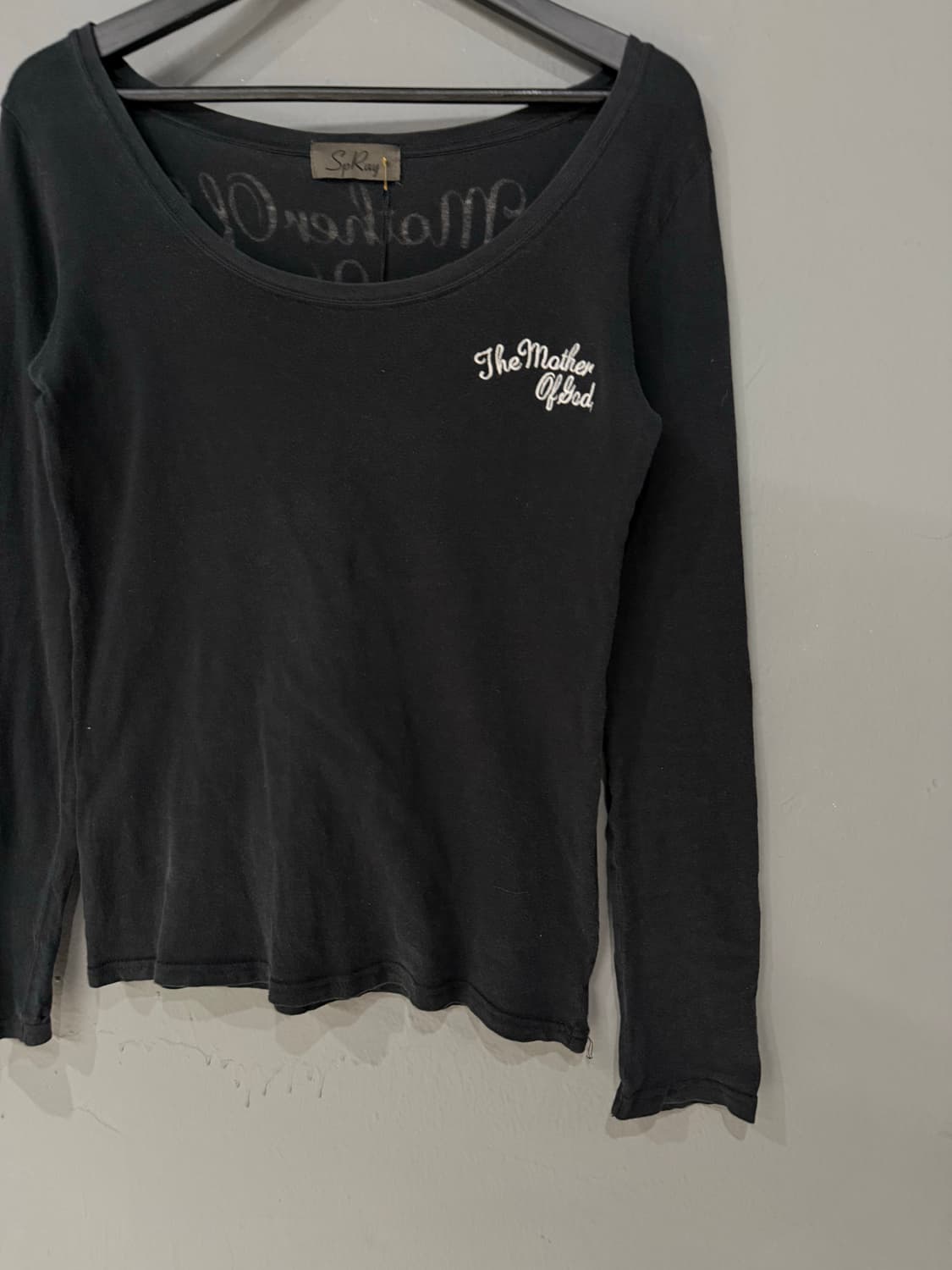 Maria printing wide neck long sleeve 상품이미지6