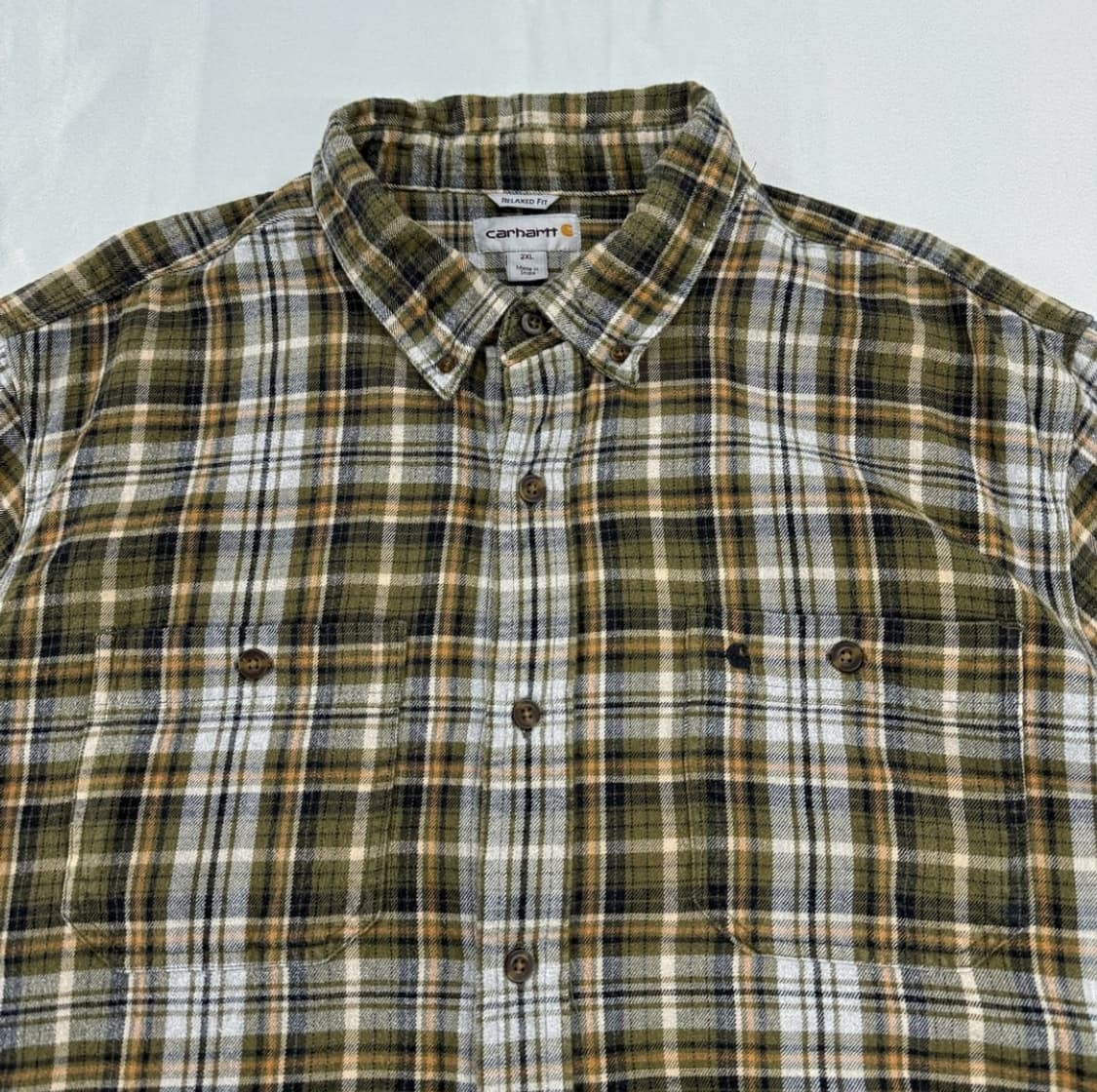 칼하트 버튼 다운 체크셔츠(2XL) 상품이미지2