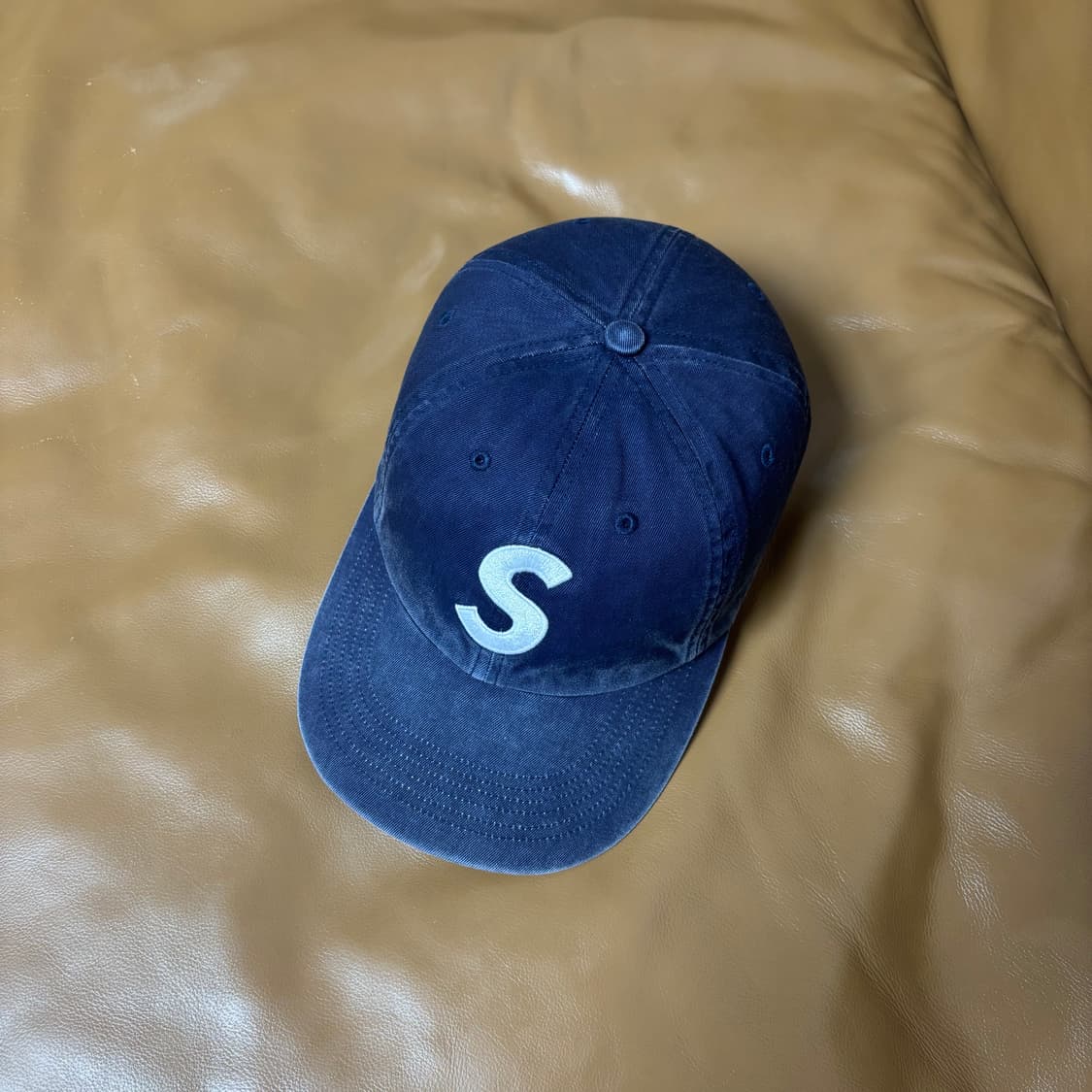 슈프림 S로고 6패널 볼캡 모자 23fw 피그먼트 네이비 상품이미지6