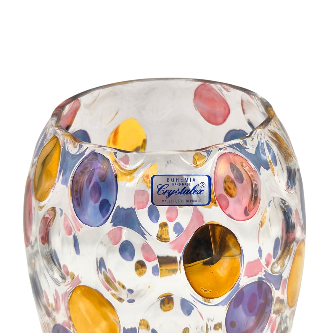 90s 체코 보헤미아 물방울 리드 크리스탈 꽃병 상품이미지3