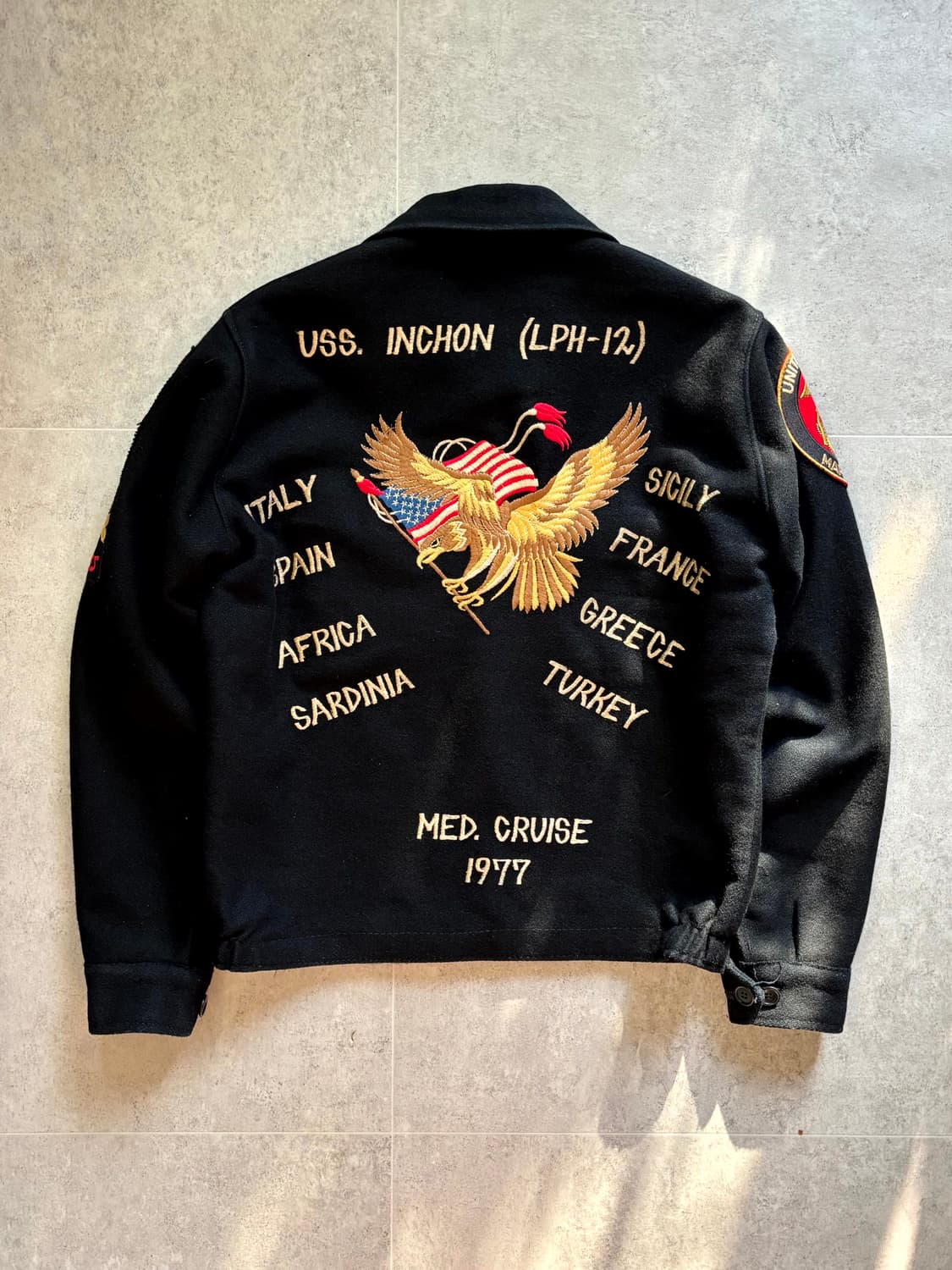 70s 미 해군 USS 수베니어 울 자켓 100 상품이미지9