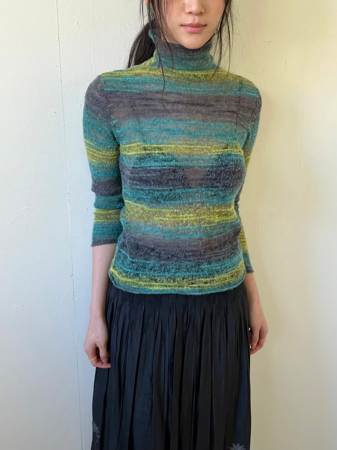 Japan vtg 오로라 알파카 터틀넥 상품이미지3