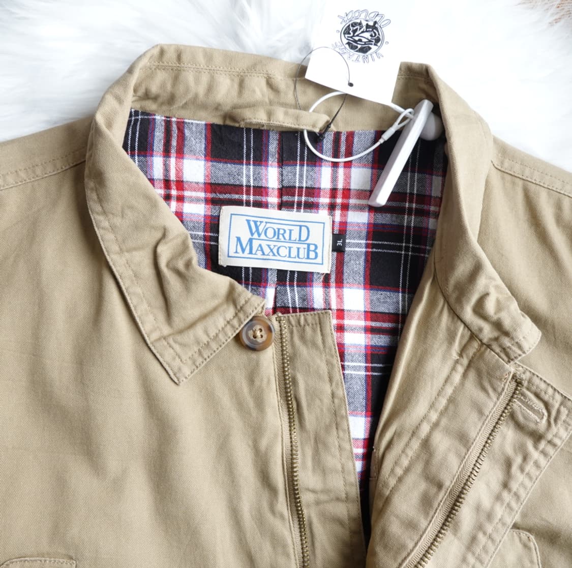 월드 맥스클럽  베이지 코튼 자켓 1919 상품이미지4