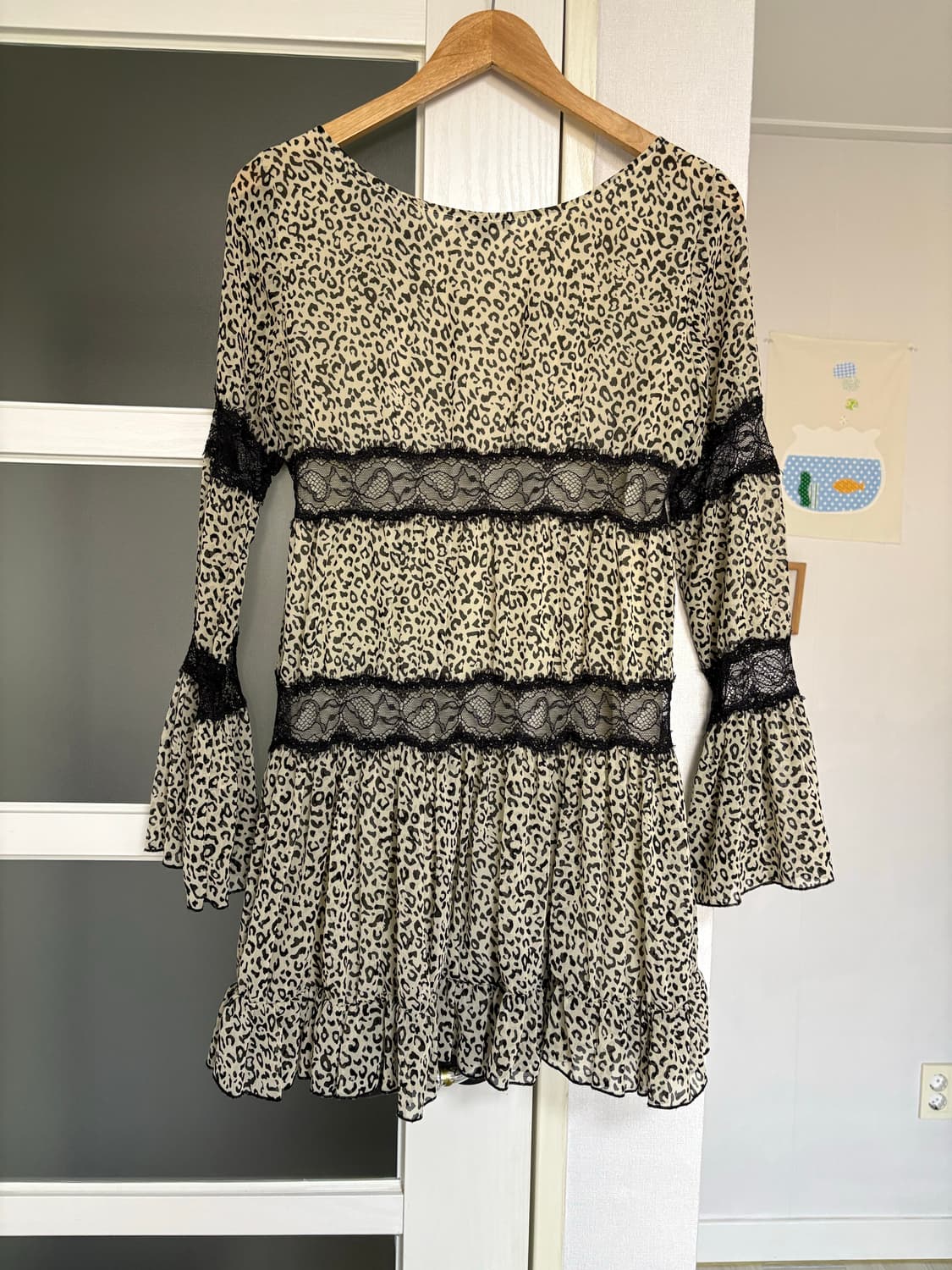 호피 레이스 블라우스 상품이미지4