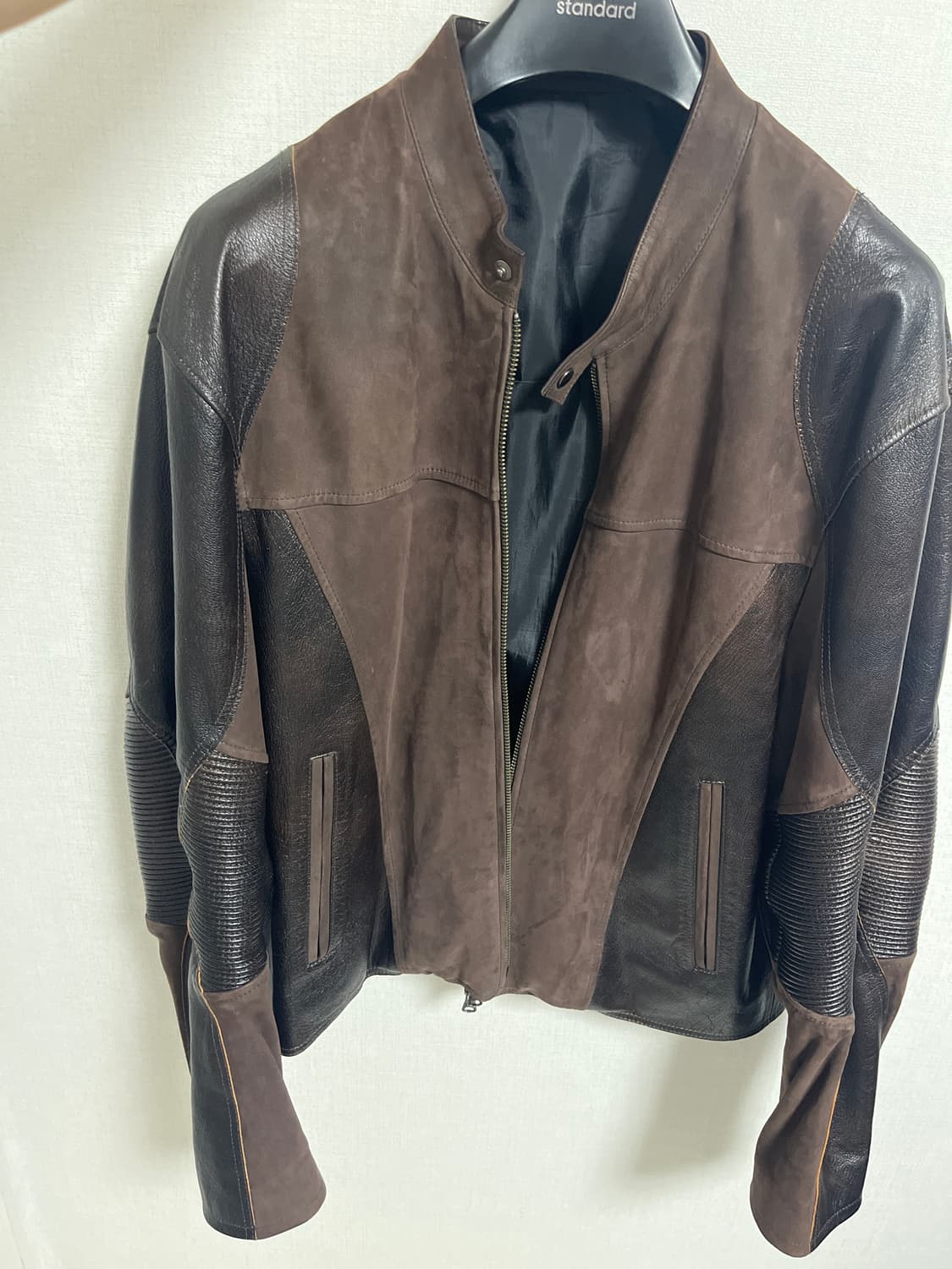 쿠어 믹스드 엠브로이더 바이커 자켓 상품이미지1