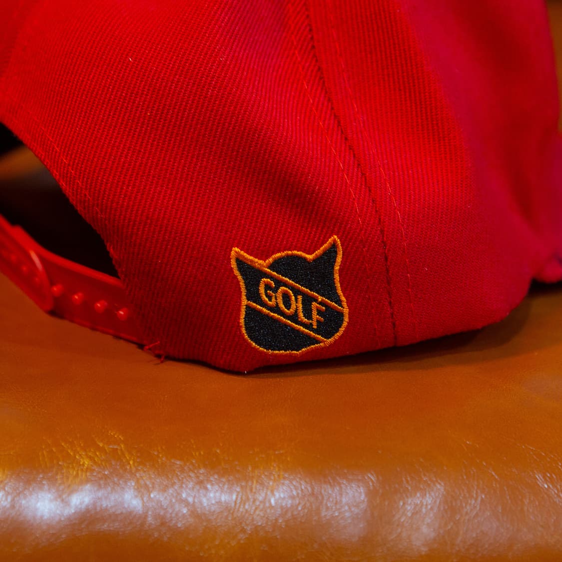 13FW 골프왕 네이티브 캣 캡 레드 상품이미지3