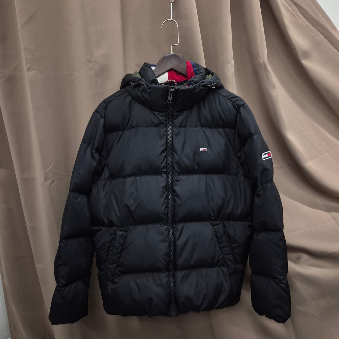 타미 진스 폴리 퀄팅 레귤러 다운 자켓 L 상품이미지1