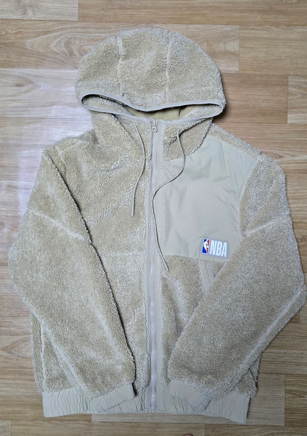 NBA 양털 후드 집업 베이지 M 상품이미지1