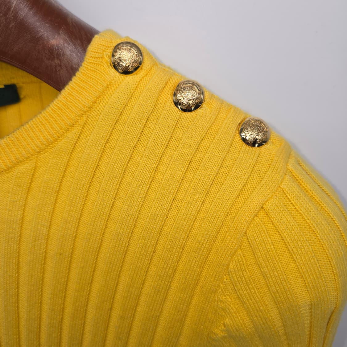 로렌 랄프로렌 골지 니트 옐로우 상품이미지4