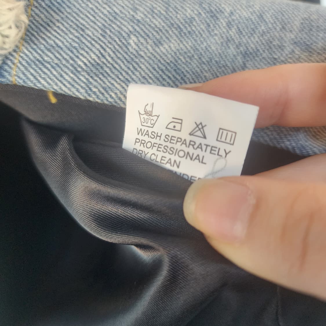 linlin 블랙 데님 배색 재킷 상품이미지6