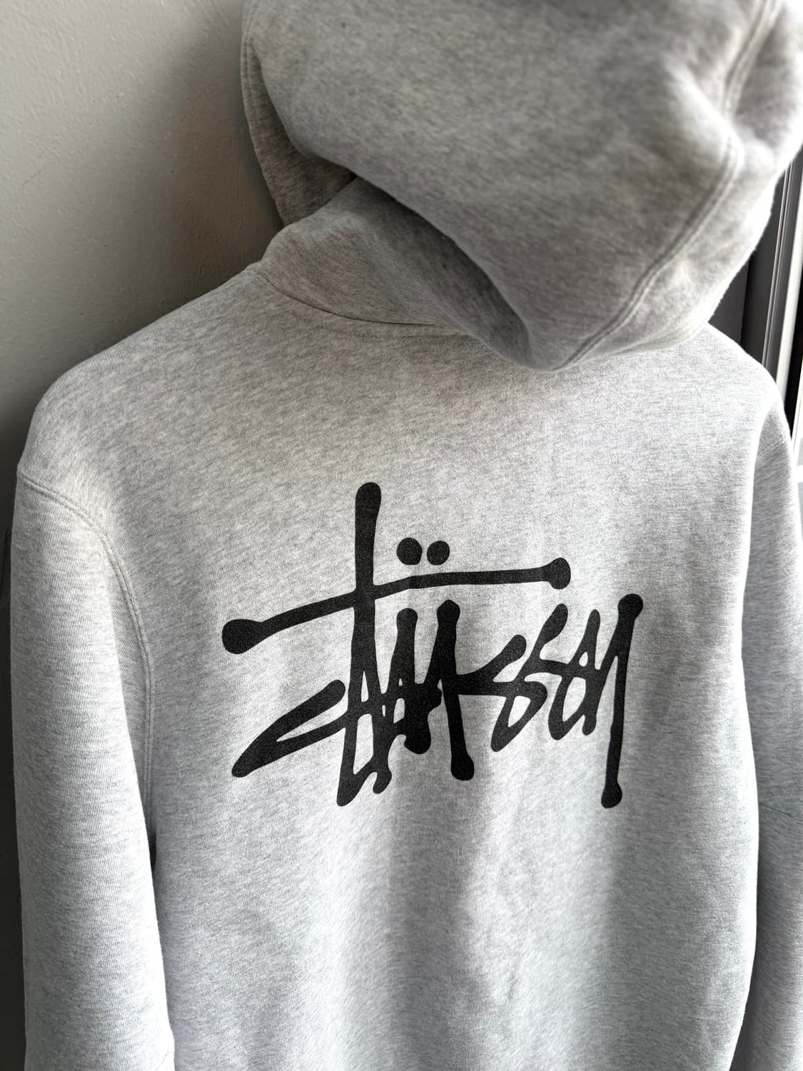 S/ 스투시 베이직 빅로고 기모 후드티 상품이미지9