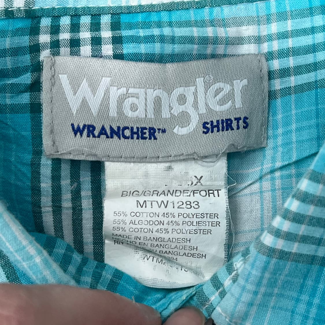 랭글러 체크 하프셔츠 s10630 상품이미지5