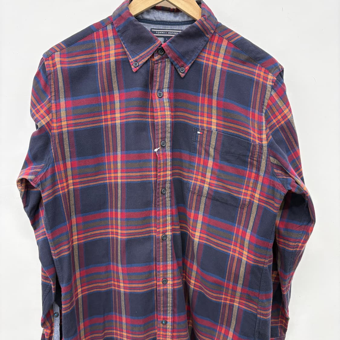 타미힐피거 체크 셔츠 남방 남성 L 상품이미지2