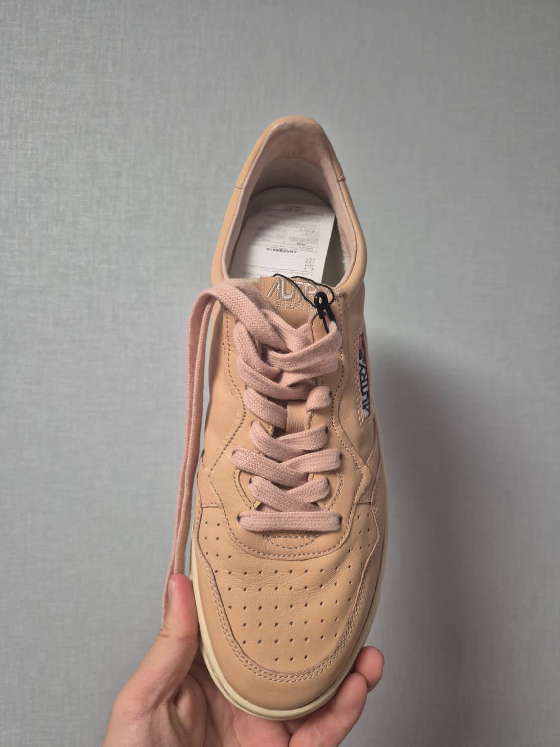 [새상품/280] 오트리 메달리스트 로우 고트스킨 스니커즈 핑크 상품이미지2