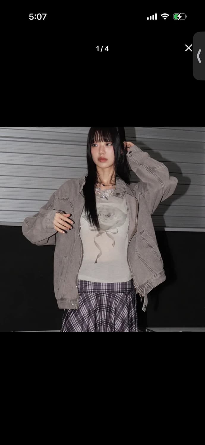 데님 바이커자켓 상품이미지1