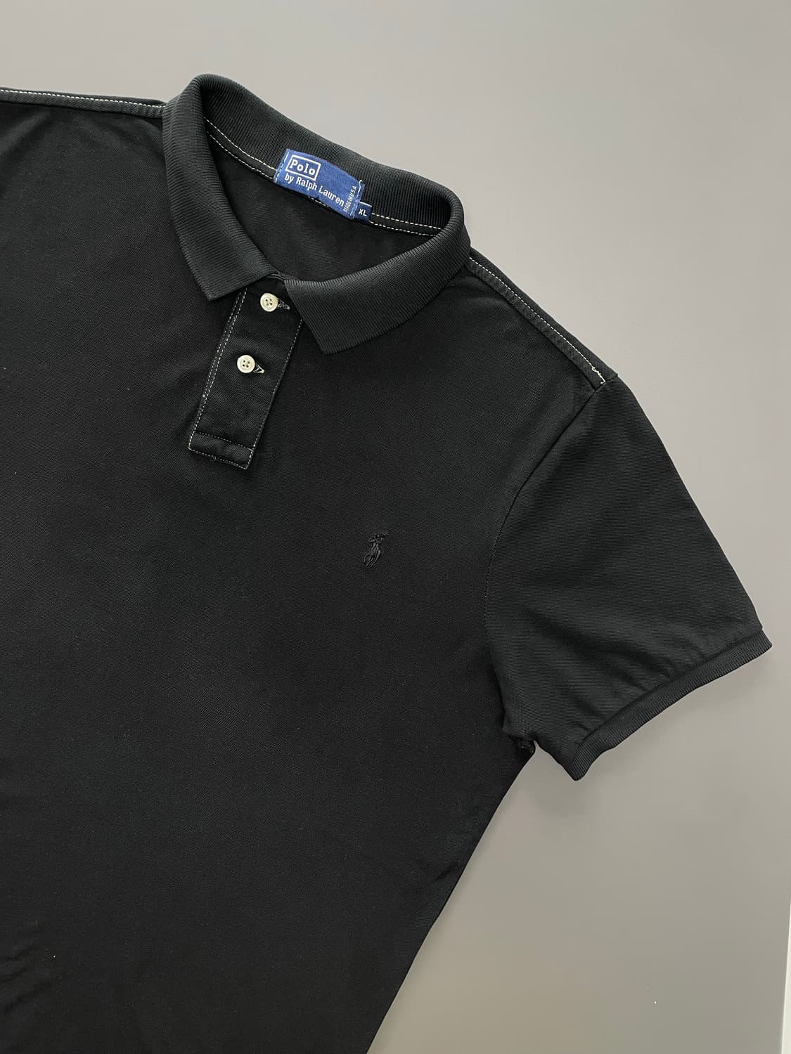 [XL] 폴로 랄프로렌 U.S.A. 블랙 반팔 카라티 상품이미지1